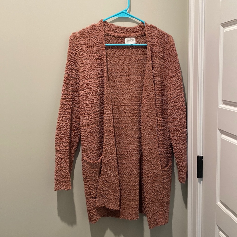 Pink fuzzy sweater